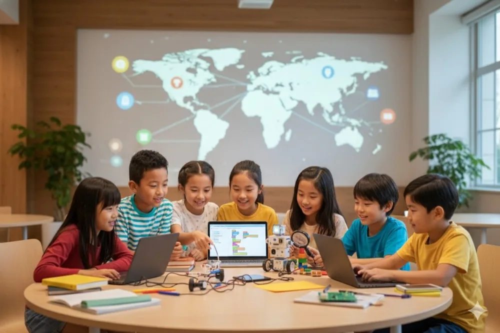 CS for ALL - 子どもたちがプログラミングとロボットで学ぶ様子